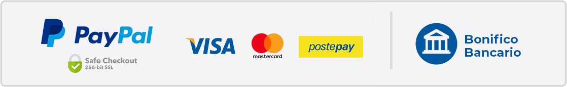Paga con Paypal o bonifico bancario